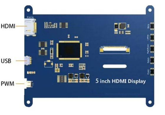 Interfaz Hdmi 5 pulgadas Tft pantalla LCD capacitiva Resistivo Toque Raspberry Pi OS Ubuntu Windows