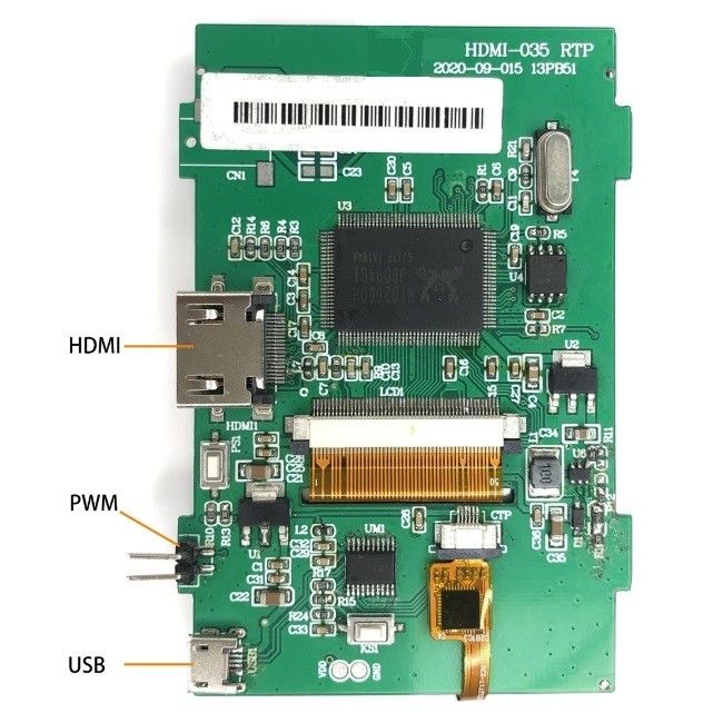 3.5Hdmi pantalla LCD 320*480 Raspberry Pi muestra el control táctil capacitivo/resistivo