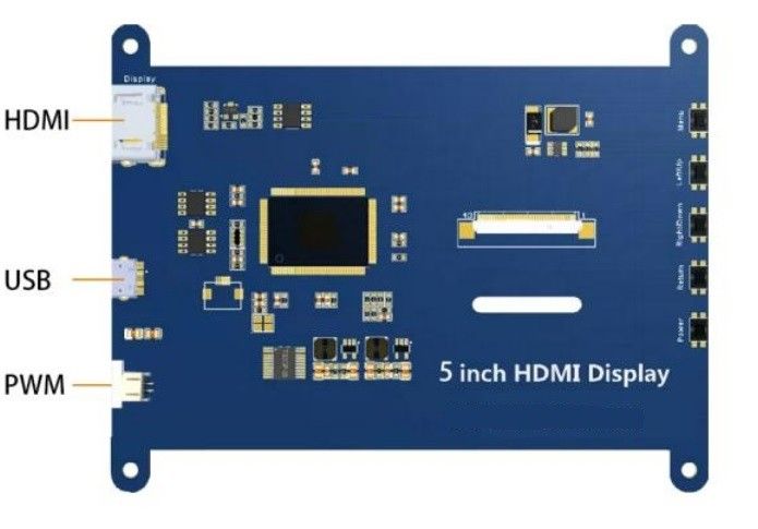 Interfaz Hdmi 5 pulgadas Tft pantalla LCD capacitiva Resistivo Toque Raspberry Pi OS Ubuntu Windows